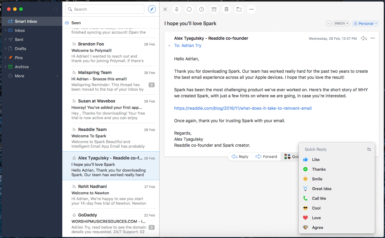 email client for mac that has rules for filter